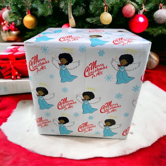 Christmas African American Angels Wrapping Paper - Afrocentric - Picture 8 of 8